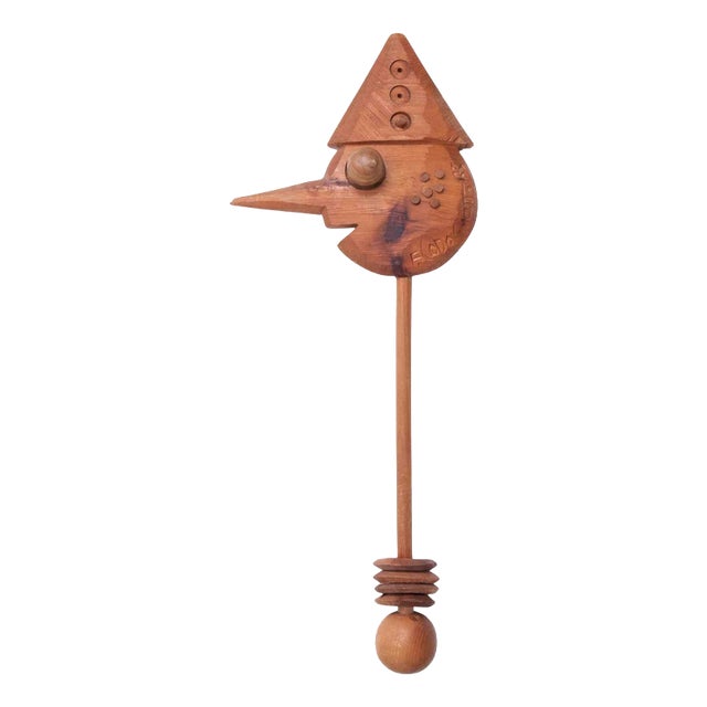 Pinocchio '83 Wooden Sculpture by Fernando Codognotto, 1983 For Sale