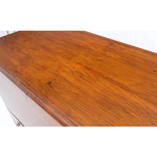 Solid Cherry Bottom Dovetails Drawer Brass Hardware Hope Chest Cabinet Patina For Sale - Image 4 of 12