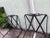 Vintage Black Iron Garden Bench, 3 Pieces For Sale - Image 4 of 5