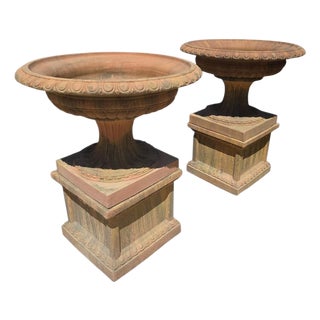 Greek Style Terracotta Kraters, 1950s, Set of 2 For Sale