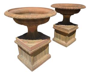 Greek Style Terracotta Kraters, 1950s, Set of 2