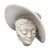 Mid-Century Modern 1930s Large Art Deco Hat Lady Bust White Ceramic Planter by Royal Haeger For Sale - Image 3 of 9
