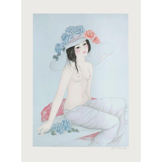 Mara TRAN-LONG AGATHA 1987 lithograph on wove paper signed in pencil published by : Robert Mouret in mint condition