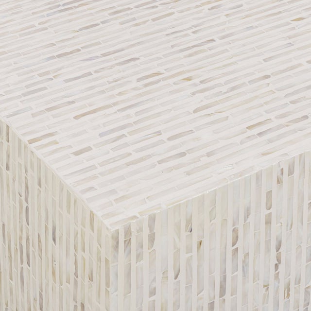 Earl Cream Mother of Pearl Coffee Table For Sale - Image 4 of 7