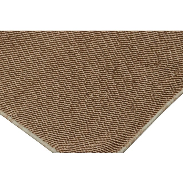 Textile Rug & Kilim’s Modern Textural Extra-Long Runner Rug in Beige-Brown & Cream Tones -2'7x18' For Sale - Image 7 of 8