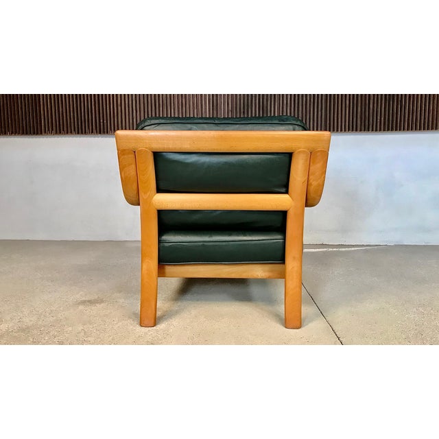 1970s Bentwood & Leather Lounge Chair from Komfort For Sale - Image 5 of 18