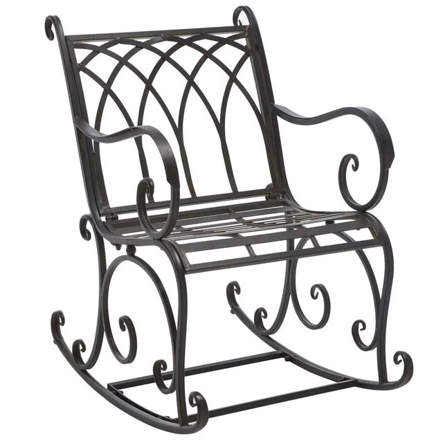 Medrano Rocking Chair - Black Rust For Sale - Image 10 of 10