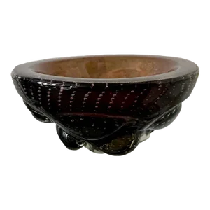 Vintage Murano Bullicante Bubble Glass Bowl
