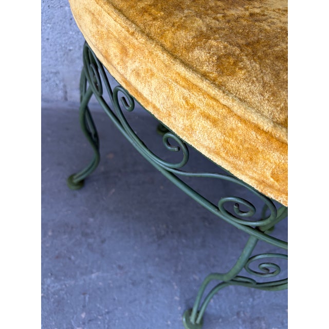 A Pair of Vintage Mid-Century Modern Wrought Iron Bench / Foot Stools. Circa 1960s For Sale - Image 14 of 18