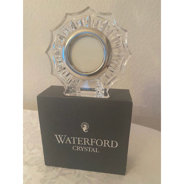 Late 20th Century Exquisite Waterford Crystal Portrait Frame Vintage. Measures 4 1/2 by 4 1/2 inches the portrait opening...