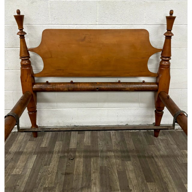 Antique Twin or 3/4 Size Rope Poster Bed For Sale - Image 9 of 10