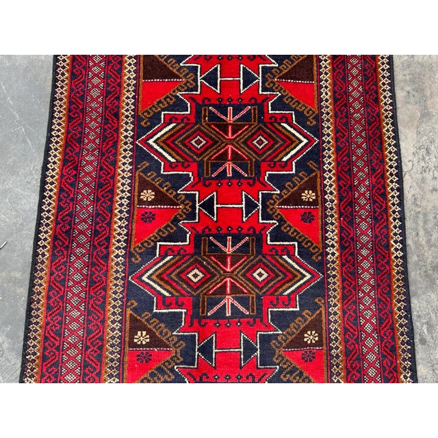 Tribal Vintage Belouch Tribal Afghan Rug For Sale - Image 3 of 6