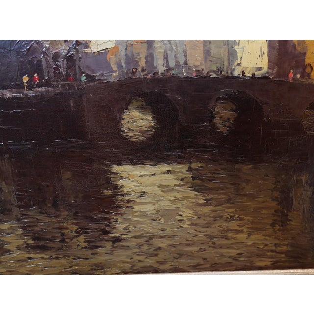 After Hein Hoppmann, German Expressionist Canal Scene, 1890s, Oil Painting For Sale - Image 7 of 12