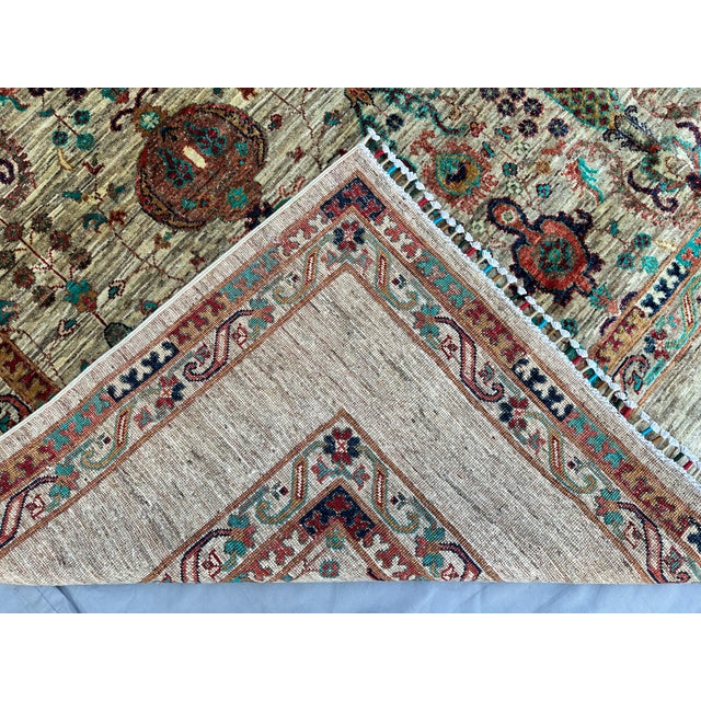 Ivory Persian Bakshaish Hand-Knotted Wool Rug - 8'1" X 11'3" For Sale - Image 13 of 13