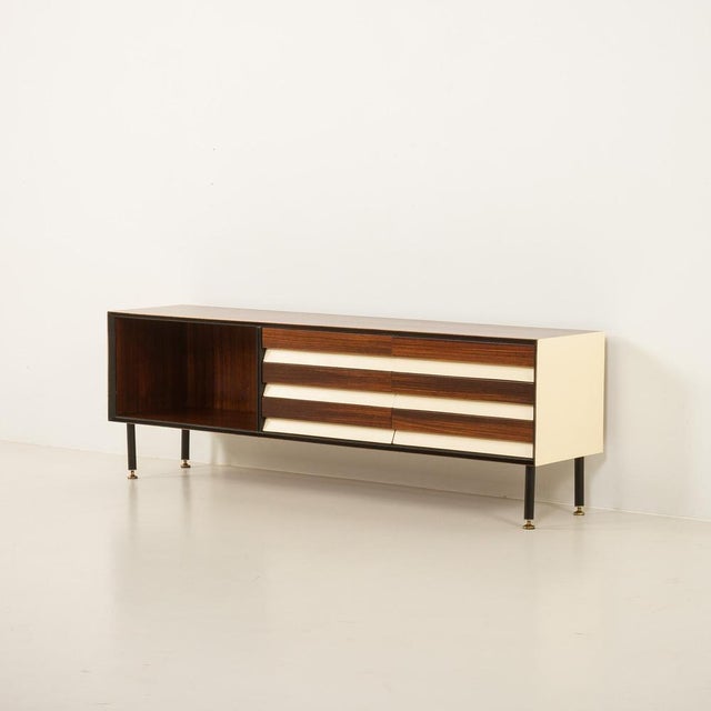 Mid-Century Italian Rosewood Low Sideboard, 1960s For Sale - Image 5 of 18