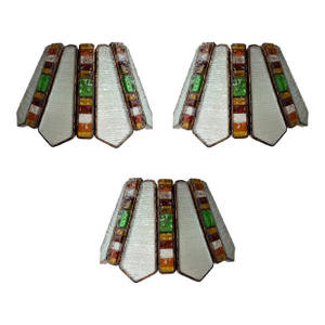1970s Hammered Glass Wrought Iron Sconce by Longobard - Set of 3