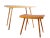 Mid-Century Ash and Wickerwork Side Table and Stool from Uluv, 1960s, Set of 2 For Sale