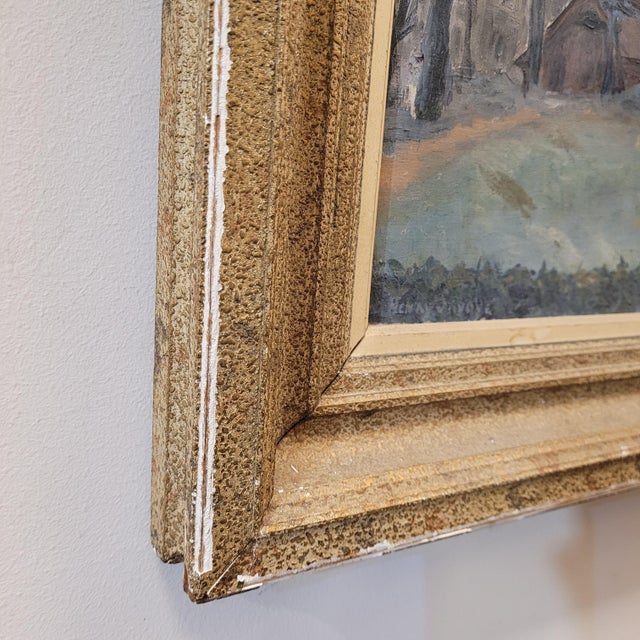 Henry Savoye, Urban View in Winter, 20th Century, Oil on Canvas For Sale - Image 15 of 18