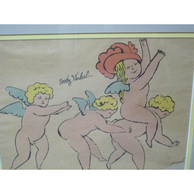 Andy Warhol (1928-1987), Untitled, from "In the bottom of my garden", four Frisky Cherubs playing, c1956. Watercolor on...