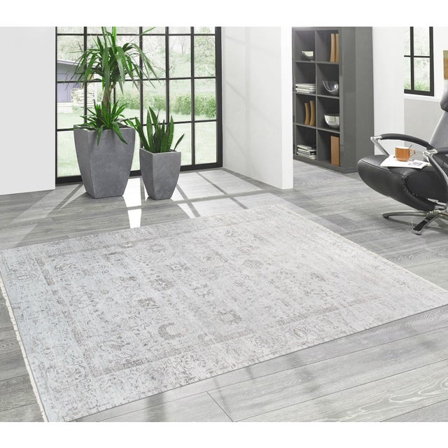Pasargad Home Transitiona Silk & Wool Area Rug, 8'10'' X 11'11'' For Sale - Image 4 of 5