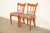 Early 20th Century Antique Italian Regency Fruitwood Inlaid Marquetry Side Chairs or Dining Chairs, Pair For Sale - Image 5 of 17