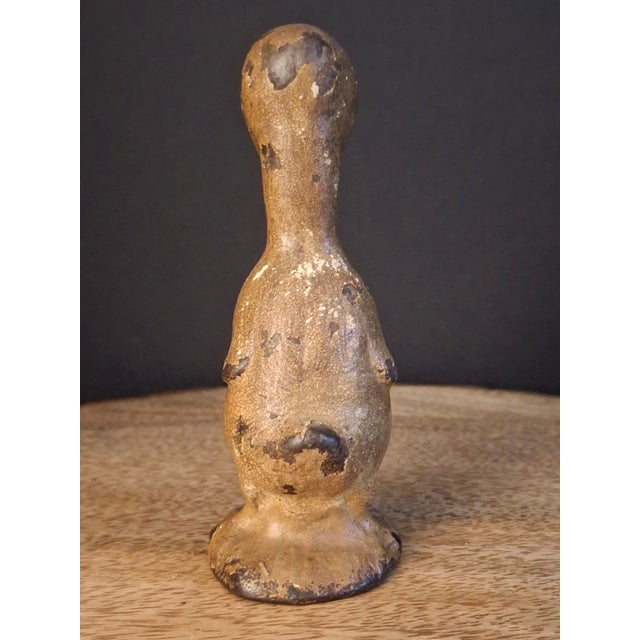 Antique Cast Iron Standing Duck Paperweight Attributed to Hubley C. 1920s Original Paint For Sale In Boston - Image 6 of 14