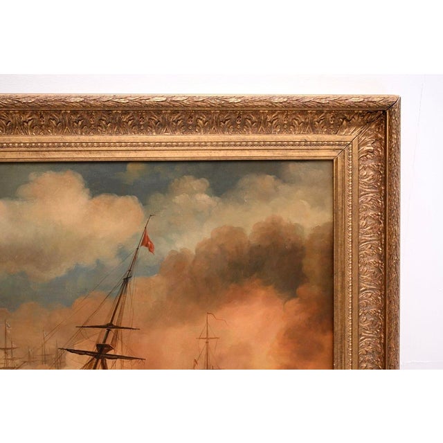 Elliotte, Nautical Scene, Oil Painting, 1950, Framed For Sale - Image 4 of 10