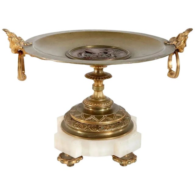 French Etruscan Revival Onyx and Ormolu Bronze Tazza For Sale - Image 11 of 11