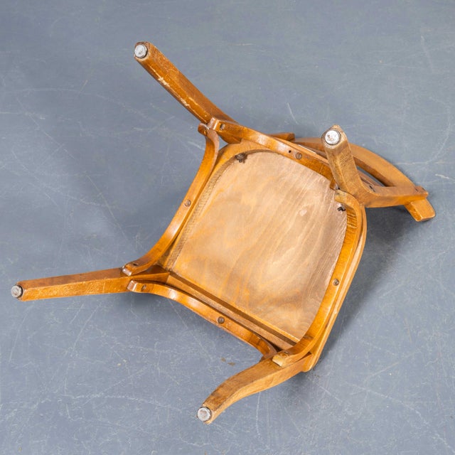 Brown Honey Bentwood Dining Chairs from Baumann, 1950s, Set of 6 For Sale - Image 8 of 12