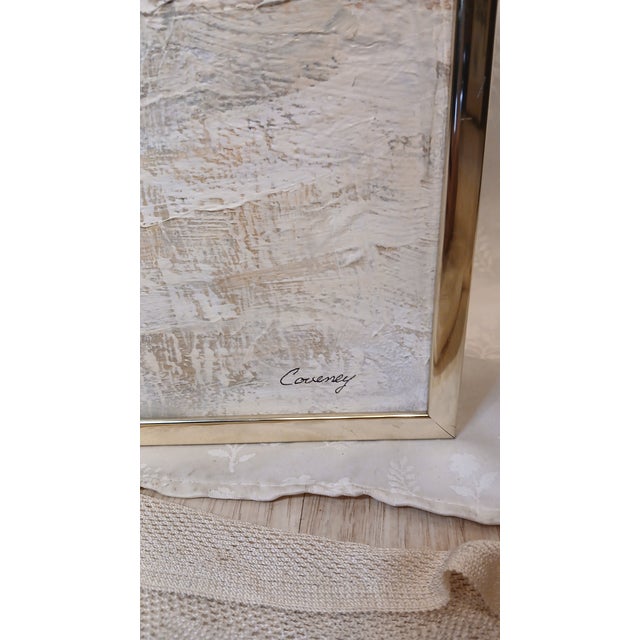 Mid 20th Century Mid-Century Modern Sara Coveney "Winter Woods" Impasto Landscape Painting For Sale - Image 4 of 13