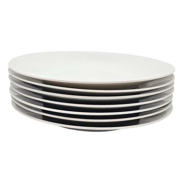Contemporary Set of 7 Rosenthal “Continental” White Porcelain Salad Plates For Sale - Image 3 of 7