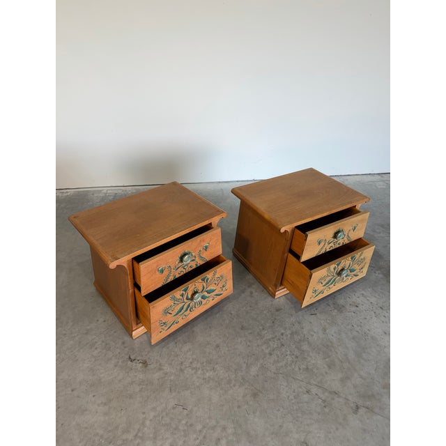 1950s Drexel Casa Del Sol Mid Century Nightstand Pair Designed by John Van Koert For Sale - Image 5 of 17