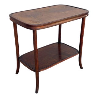 Early 20th Century Art Nouveau Bent Oak Side Table by Mundus Thonet For Sale