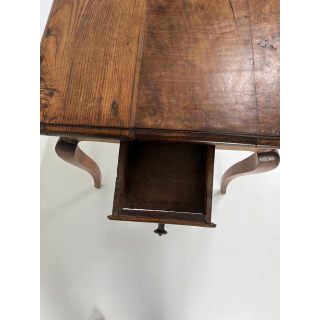 Late 19th Century French Side Table With Double Drawers and Cabriole Legs For Sale - Image 14 of 15