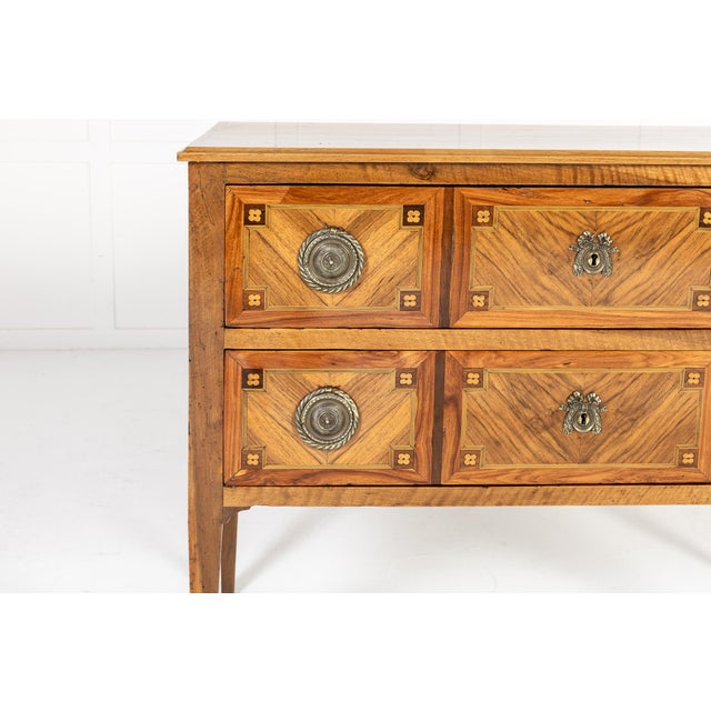 Antique French Walnut Commode, 1700s For Sale - Image 4 of 6