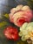 Wood Vintage Oval Wood Floral Tole Painted Tray For Sale - Image 7 of 17