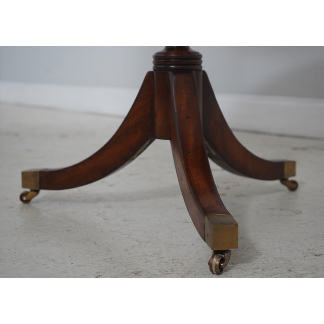 Brown Theodore Alexander Althorp Mahogany and Brass Two-Tier Dumbwaiter Table For Sale - Image 8 of 13