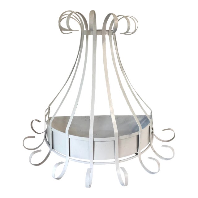 Vintage White Metal Wall Planter Chairish