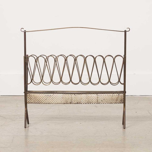 1950s Italian Brass Magazine Rack For Sale - Image 4 of 11