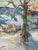30x30 oil on canvas by Florida artist James P. Kerr. Signed lower right of painting, signed and inscribed on the back