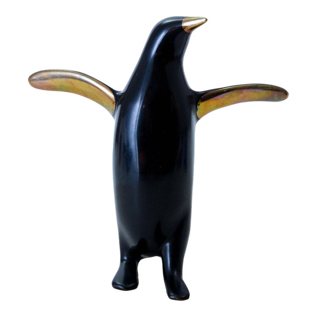 Loet Vanderveen Penguin Bronze Sculpture Signed Numbered For Sale