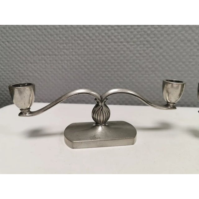 1930s Candleholders by Just Andersen, 1930s, Set of 2 For Sale - Image 5 of 9