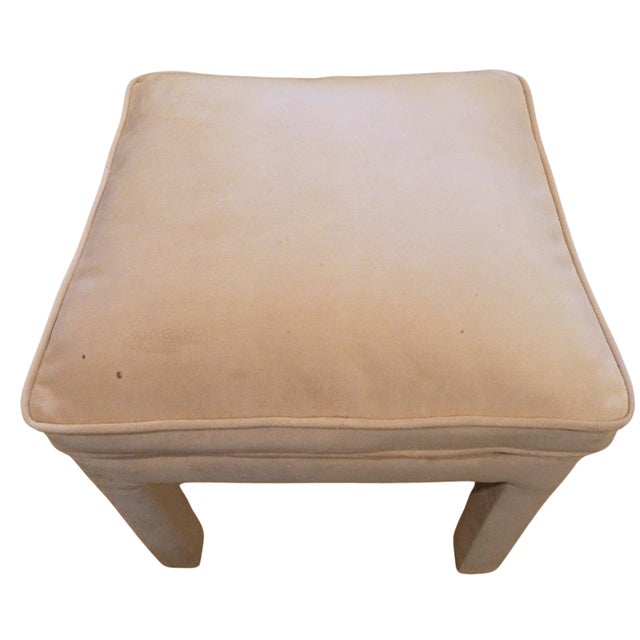 Milo Baughman Mid-Century Parsons Stools in the Style of Milo Baughman – New Scalamandré Velvet, Pair For Sale - Image 4 of 8