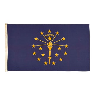 Vintage Cotton State Flag of Indiana For Sale