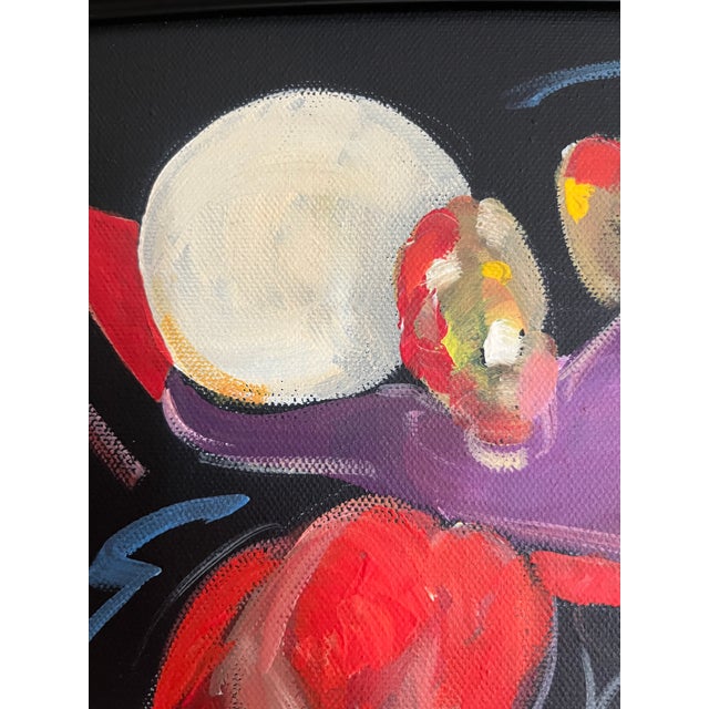 Tango in the Moonlight by Alfred Cockel, Original Acrylic on Canvas For Sale - Image 9 of 10