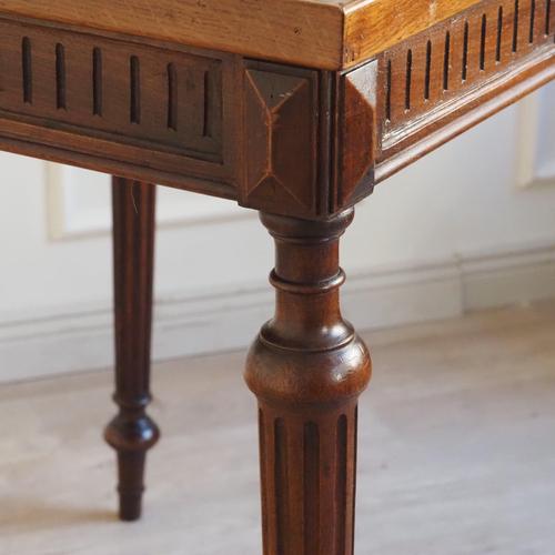 Antique French Walnut Gaming Table with Removable and Rotating Top For Sale - Image 6 of 18