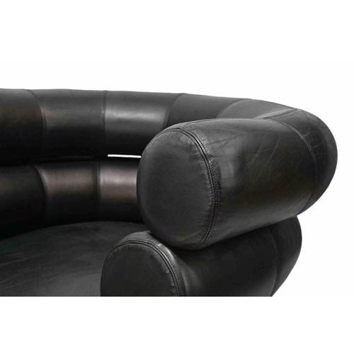 1980s Bibendum Black Leather Chair by Eileen Gray, 1980s For Sale - Image 5 of 9