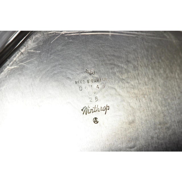 Antique Reed & Barton Winthrop Silver Plated Victorian Bar Serving Platter Tray For Sale - Image 13 of 14