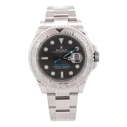 Rolex Yacht-Master 40mm Rhodium Dial Platinum Stainless Steel Watch For Sale