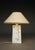 A stylish table lamp with abstract designs to the sides. The base measures 20 x 20 x 49cm high. The total height with the...